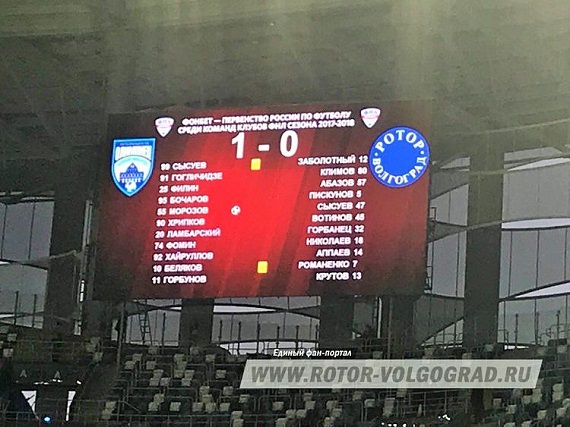 "Олимпиец"- "Ротор-Волгоград" 1-0