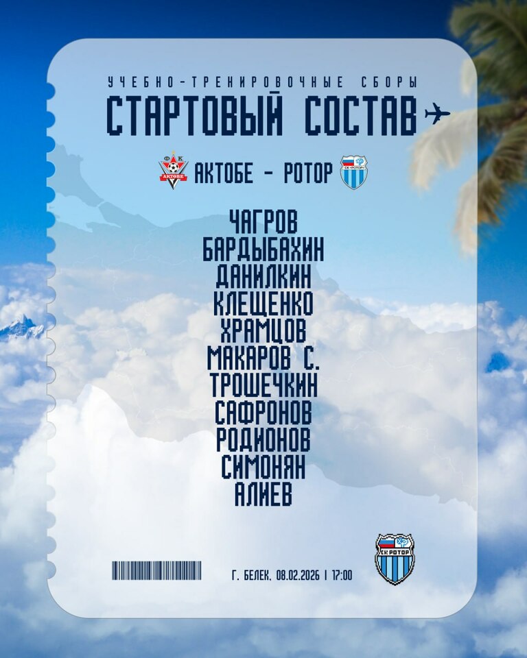 «Ротор» — «Актобе». Контрольный матч. Трансляция