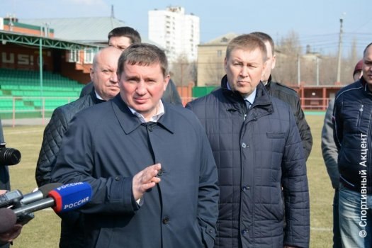 Губернатор Андрей Бочаров поставил перед «Ротором» задачу выхода в ФНЛ. ВИДЕО.