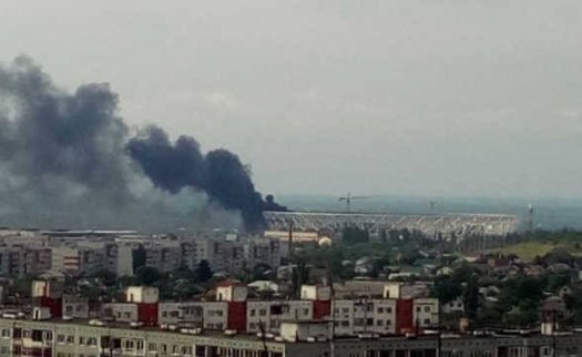 На стадионе «Волгоград - Арена»  произошло возгорание (Видео)