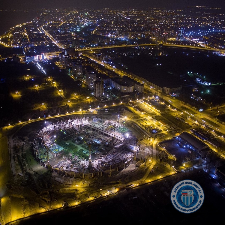 Март 2016 строительство стадиона в Волгограде
